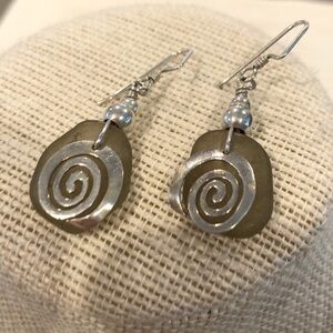 Sea glass Swirl Earrings